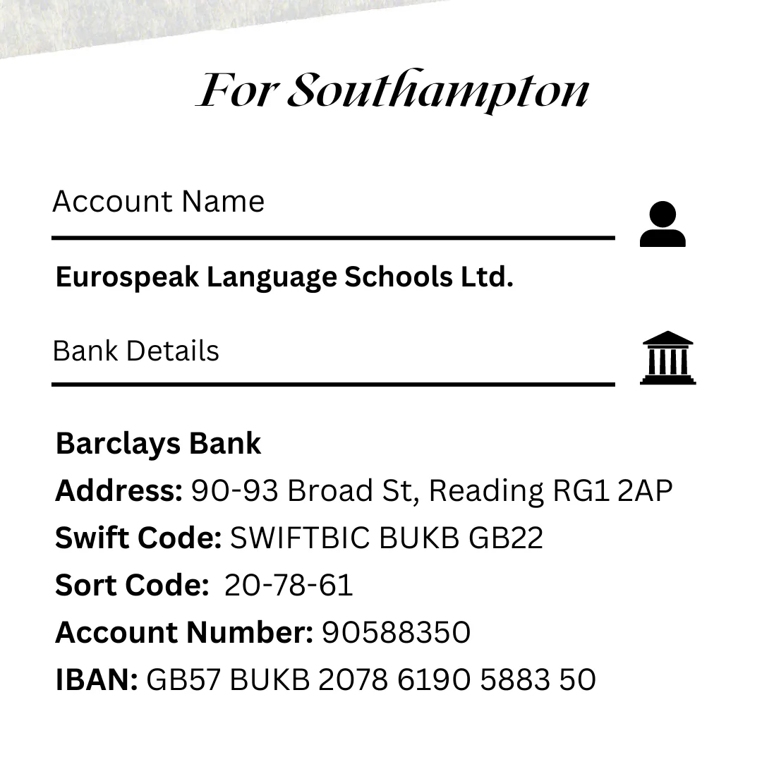 Southampton account details